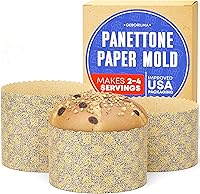 Vista 9 de Molde de papel para panettone premium mediano - 18 oz Molde desechable para panettone de 5 pulgadas 500 g - 12 unidades de formas para hornear paska