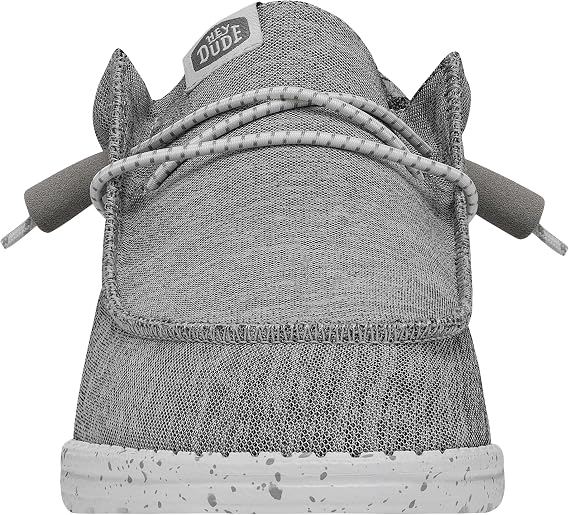 HEYDUDE Men's Wally-Sport Knit Grey Size 12 | Men's Shoes | Men Slip-on Loafers | Comfortable & Light-Weight