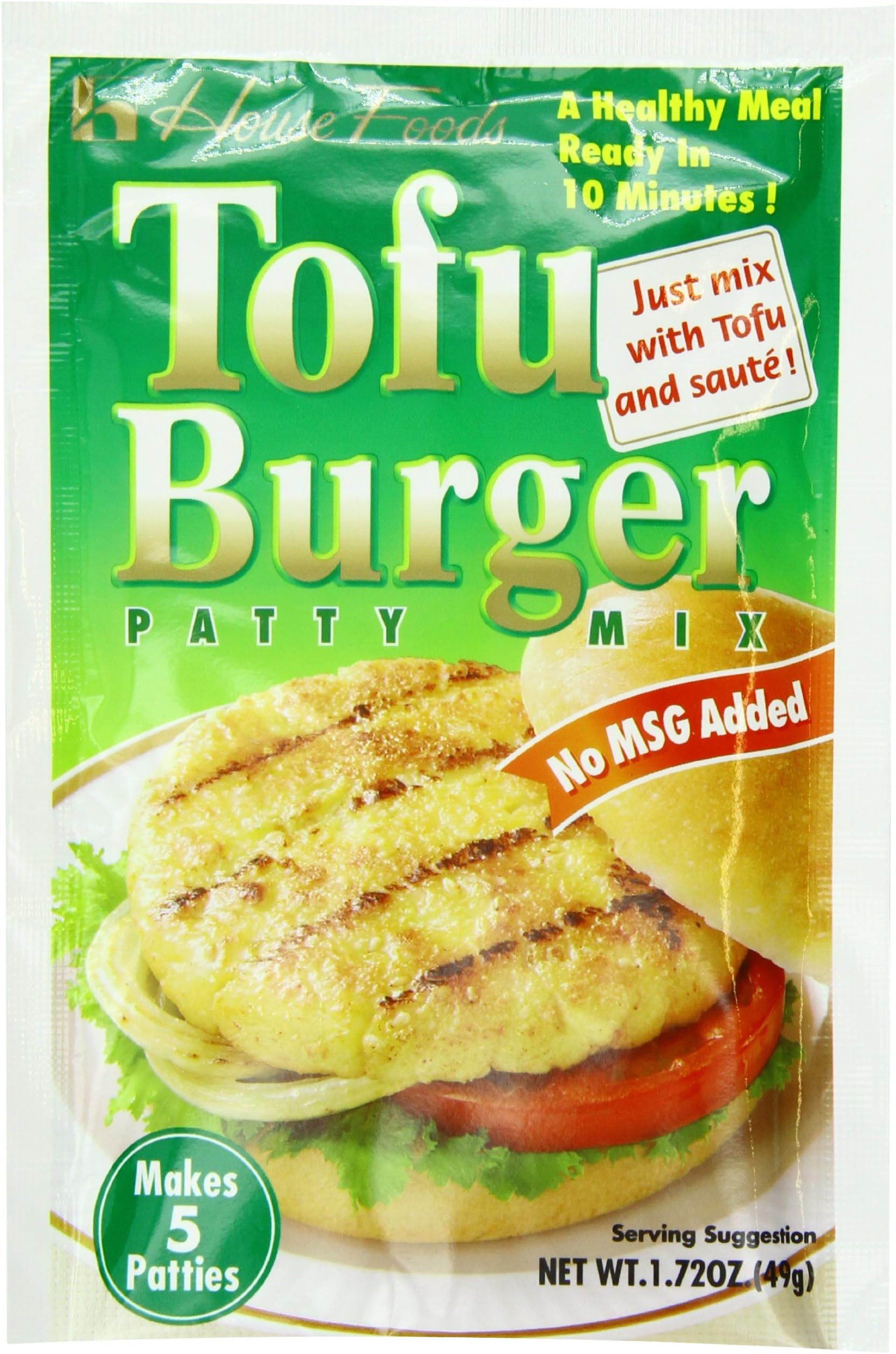 House Foods Tofu Hamburger Mix, 1.72-Ounce Pouches (Pack of 10)