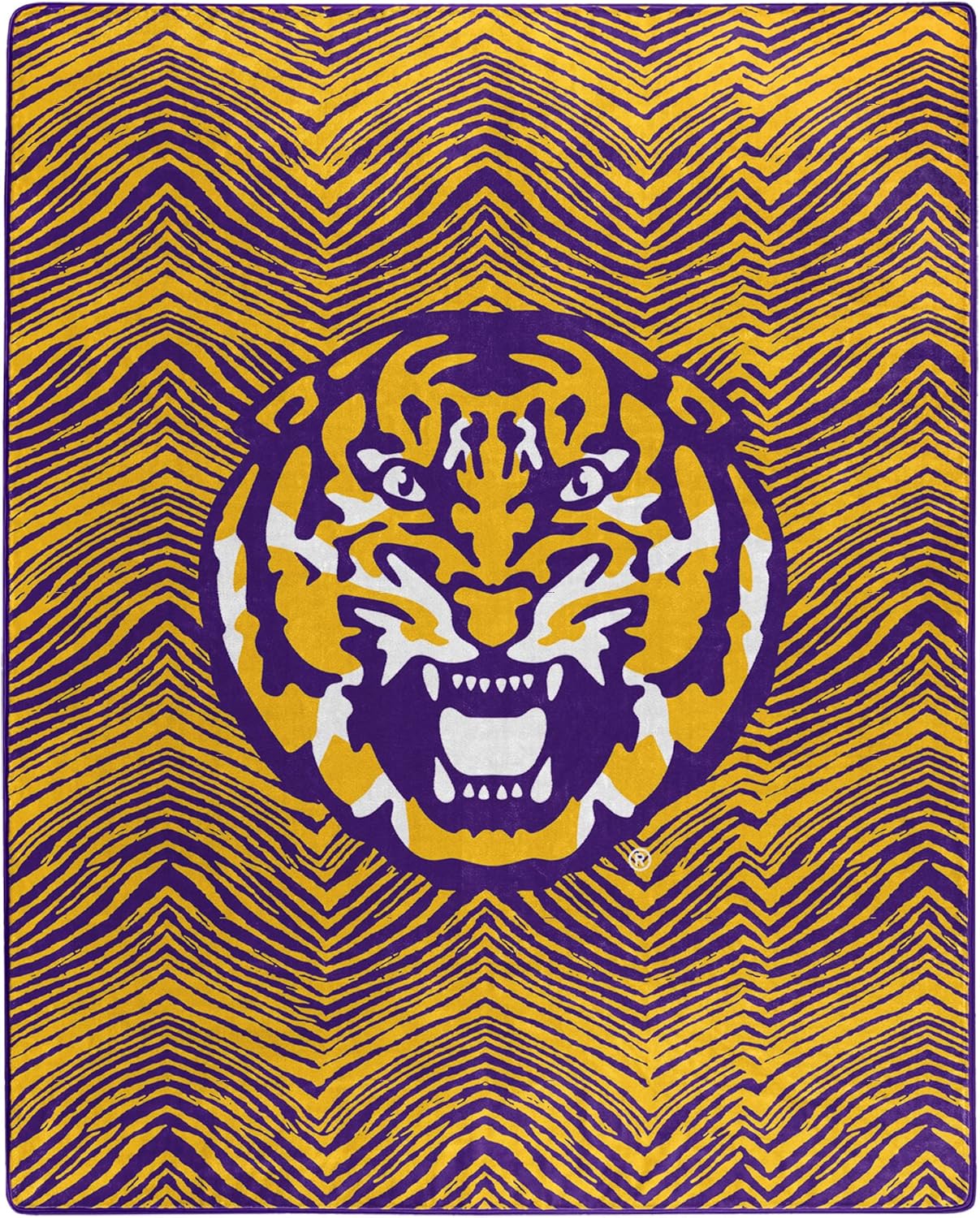 Zubaz by Northwest NCAA Zubified Raschel Throw Blanket 50 X 60, Auburn Tigers