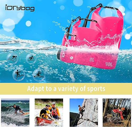 Miniatura 5 de IDRYBAG Bolsa seca para kayak impermeable 2L5L10L15L20L, pequeña bolsa impermeable para navegación