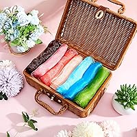 Vista 4 de Zhanmai 60 bufandas cuadradas sedosas para bailar, accesorios de trucos, accesorios de rendimiento, bufandas, bufanda de banda rítmica, 24 x 24