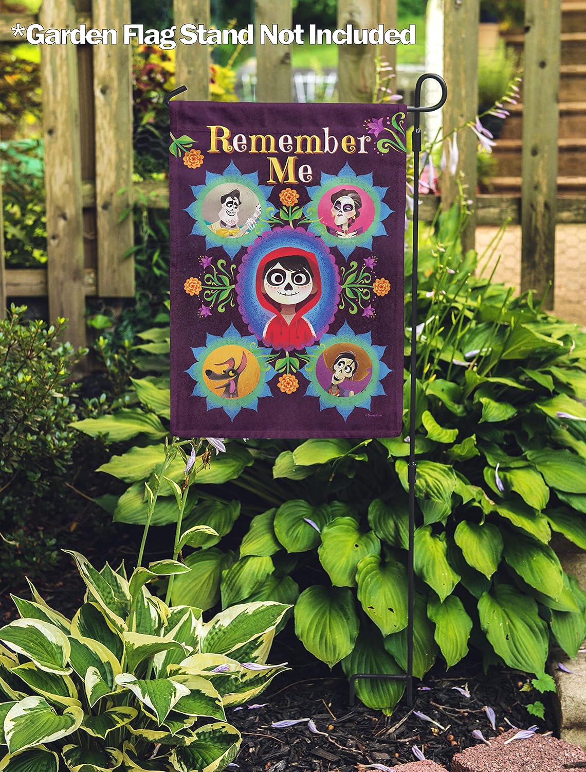 Flagology, Disney/Pixar Coco Remember Me Family – Garden Flag 12" x 18", Exclusive Fabric, Officially Licensed Disney, Halloween