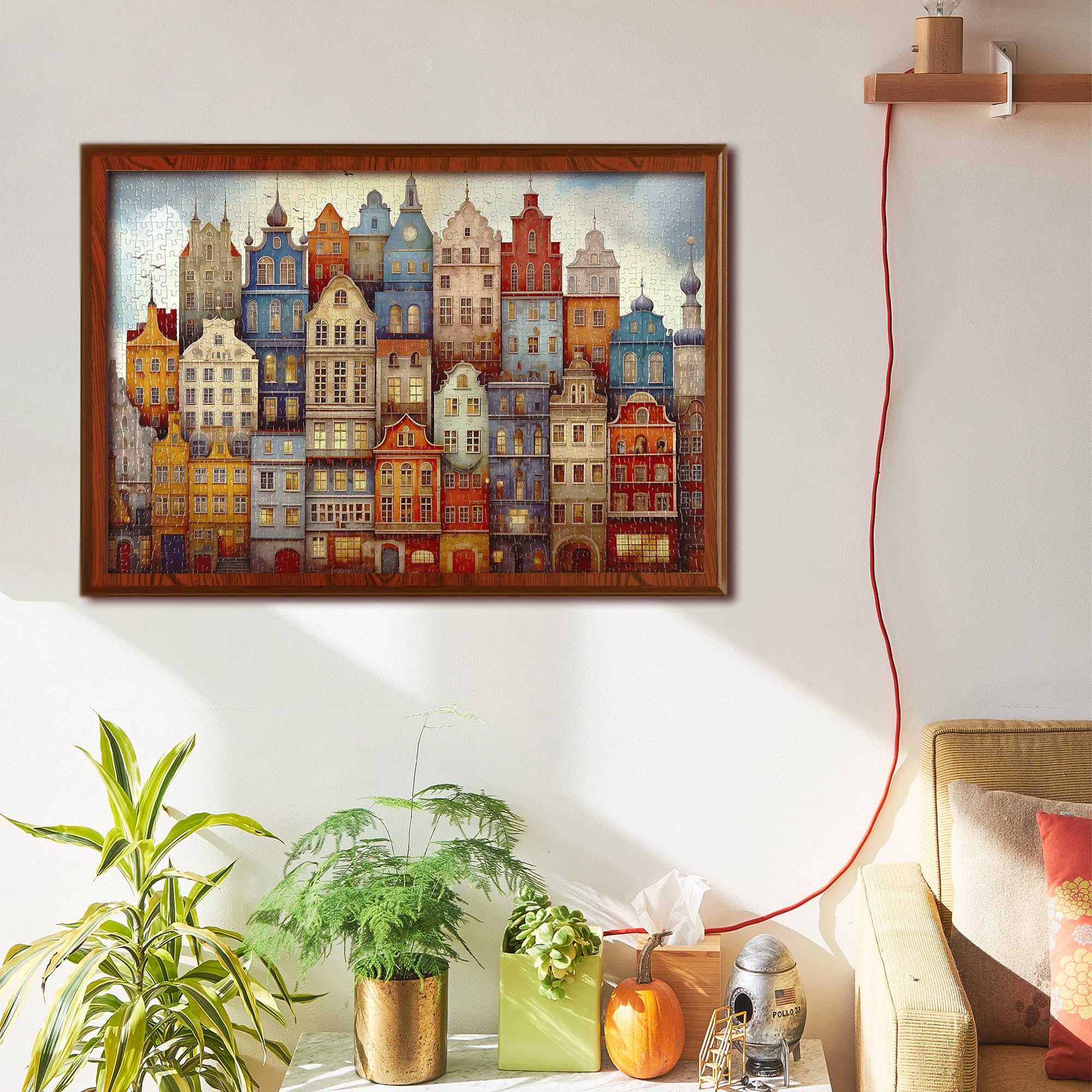 Amazon | MISITU ジグソーパズル 1000ピース パズル 風景 絵画 街 建物