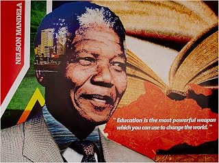 777 Tri-Seven Entertainment Nelson Mandela Poster Education is Powerful Weapon Art Print (18x24)