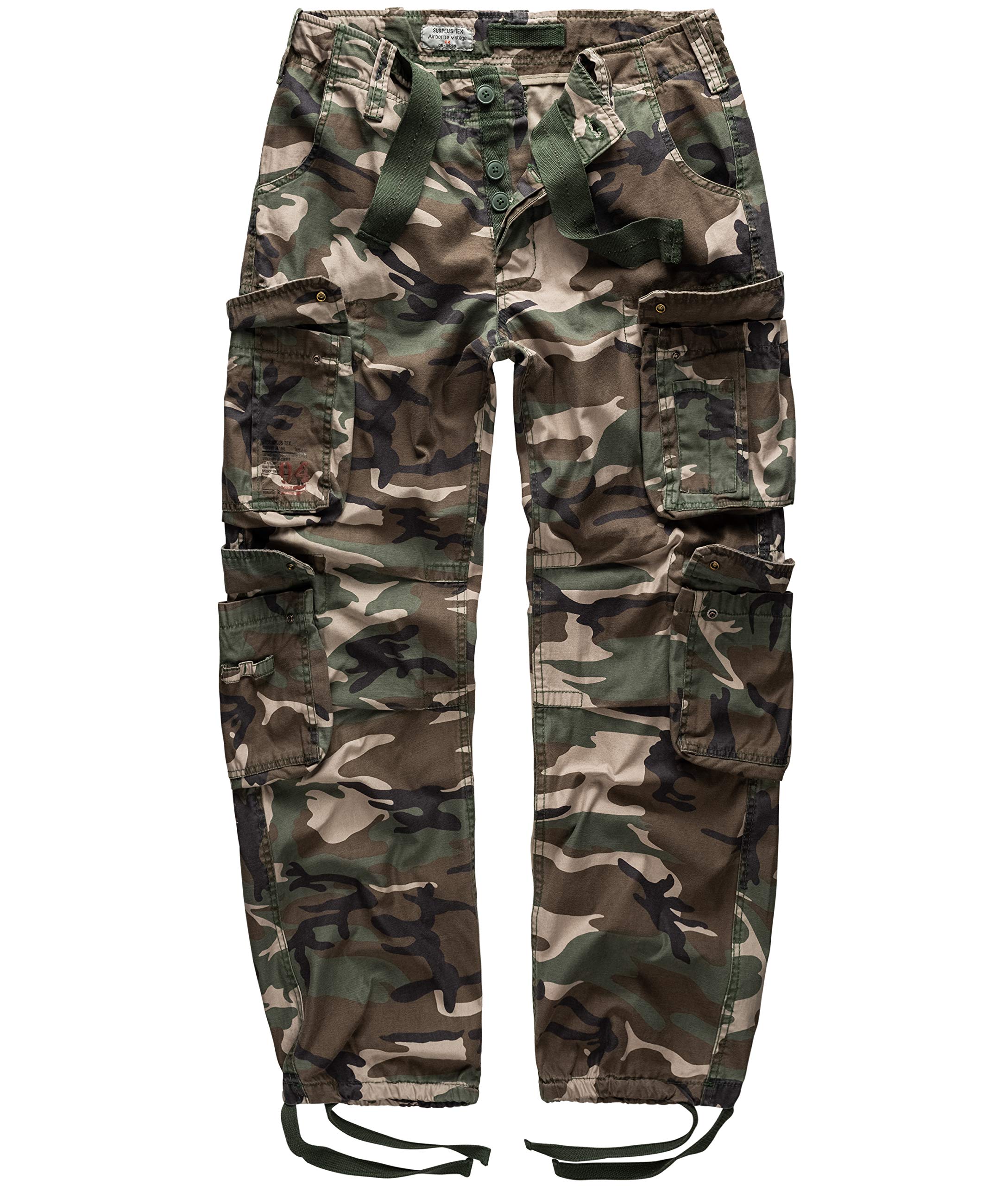 Surplus Raw Vintage Men's Woodland Surplus Cargo Trousers Airborne Vintage, Xxl