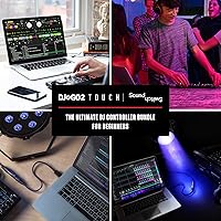 Vista 7 de Paquete de controlador DJ y DMX - Controlador DJ con 2 cubiertas, interfaz DMX y Serato DJ Lite – Numark DJ2GO2 Touch y interfaz DMX SoundSwitch