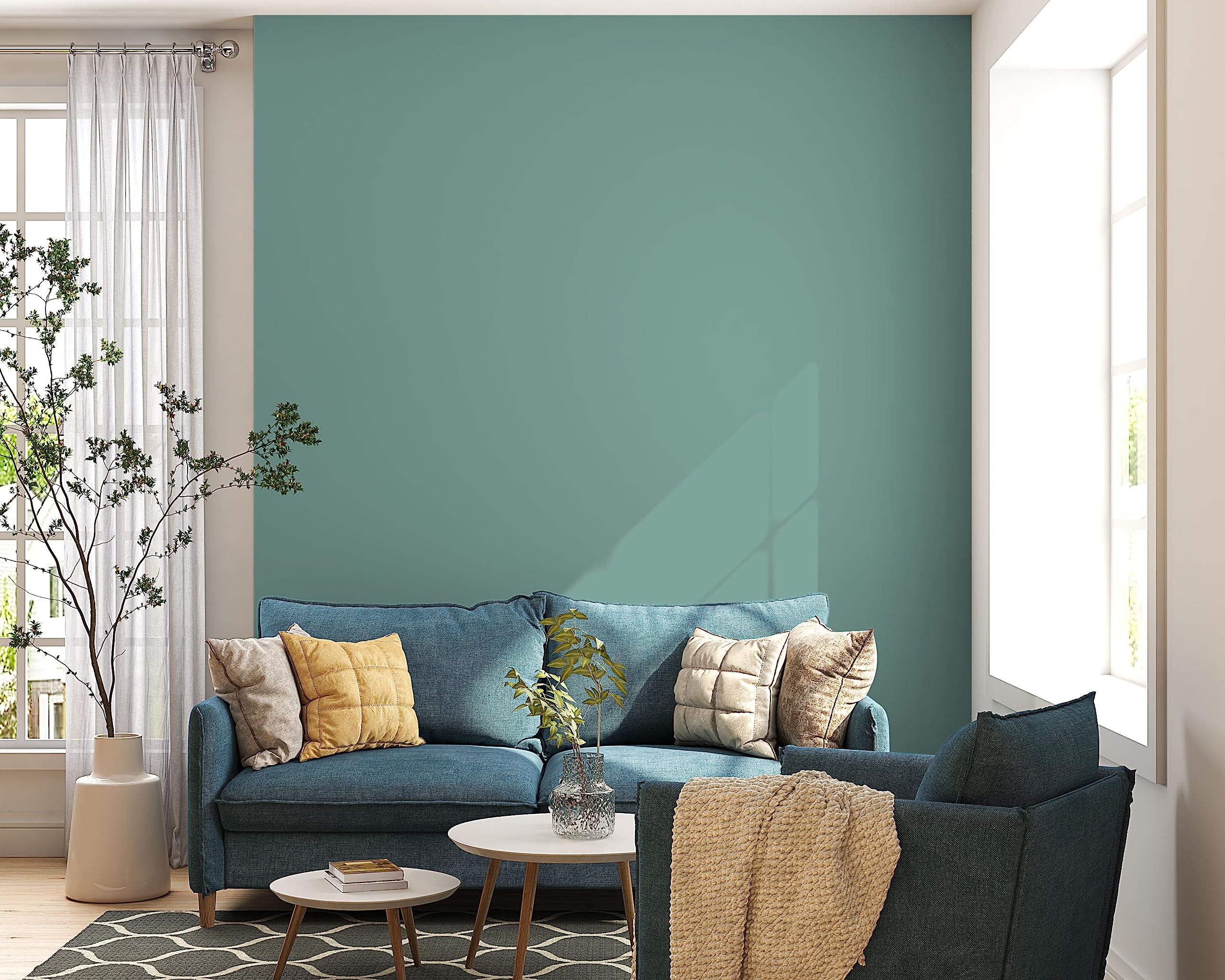 Peinture Acrylique Vert Céladon Icône - Aspect Satin - Peinture Mur, Plafond, Boiserie & Balcon - Lessivable - Séchage En 30 min - COV A+ - Fabriquée En France - 5 L - BARBOUILLE
