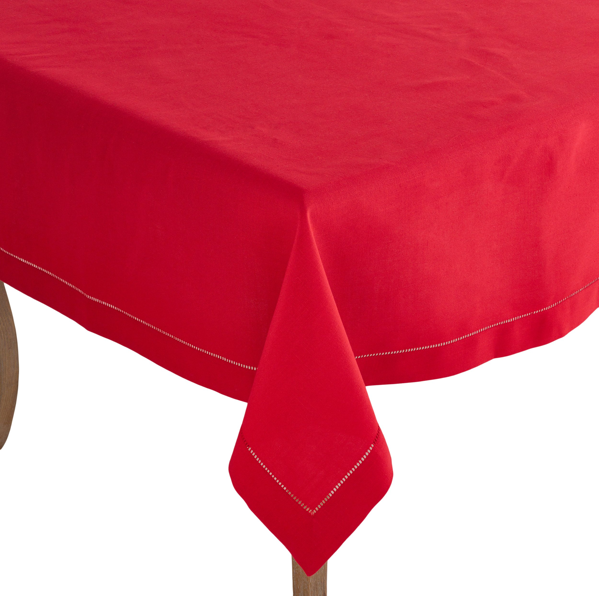 SARO LIFESTYLE Classic Hemstitch Tablecloth - Elegant Everyday Tablecloth