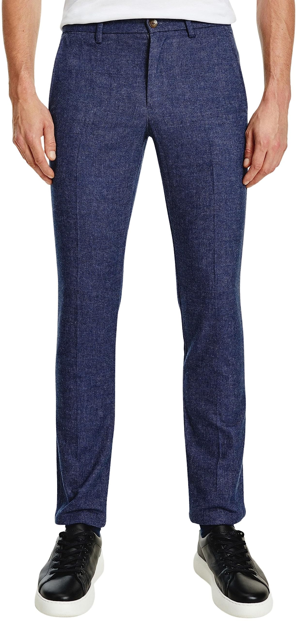 Tommy Hilfiger Men's Trousers Bleecker Chino, Blue (Faded Indigo), 32W / 32L