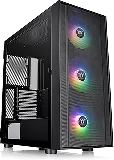 Thermaltake H570 TG ARGB Black ATX Tempered Glass Mid Tower Computer Chassis with Three 120mm ARGB Lite Front Fan & Mesh Front Panel CA-1T9-00M1WN-01