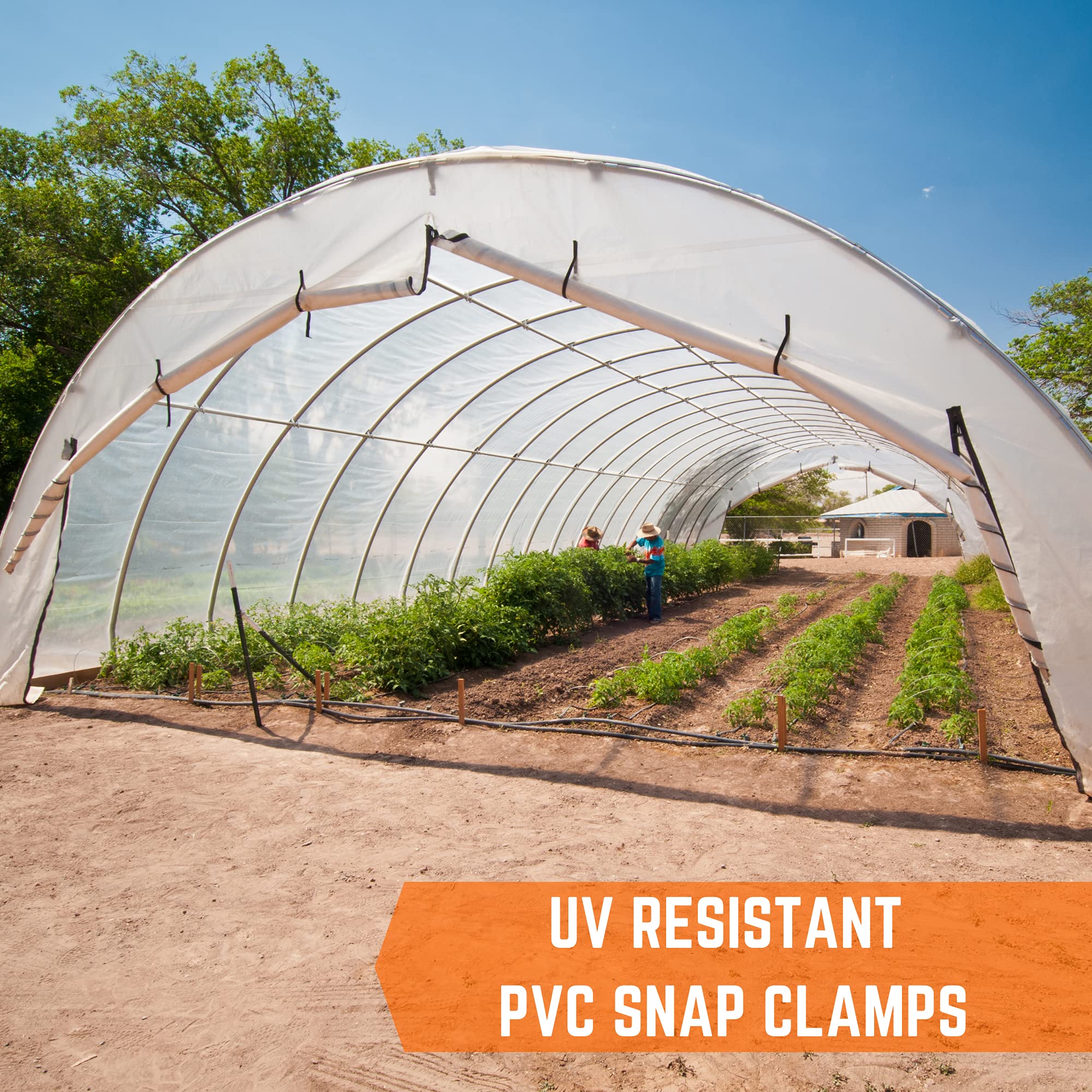 Farm Plastic Supply Snap Clamp 20 Pack (4" Long x 1" Wide) White