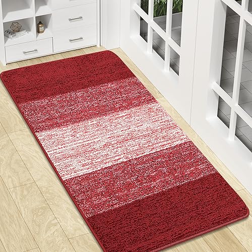 Vista 40 de Kitinjoy Tapete para puerta de interior y exterior, 48 x 32 pulgadas, antideslizante, absorbente, atrapador de suciedad, de perfil bajo, lavable