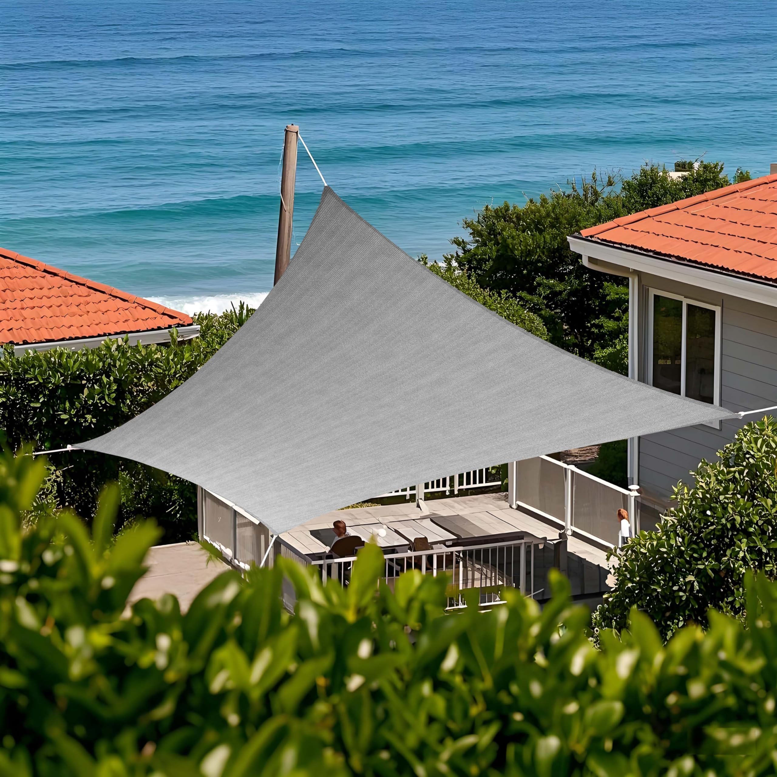 Tronssien Rectangle 12'x12' Sun Shade Sail,95% UV Blockage Canopy Awning for Outdoor Patio and Garden, Yard Activities