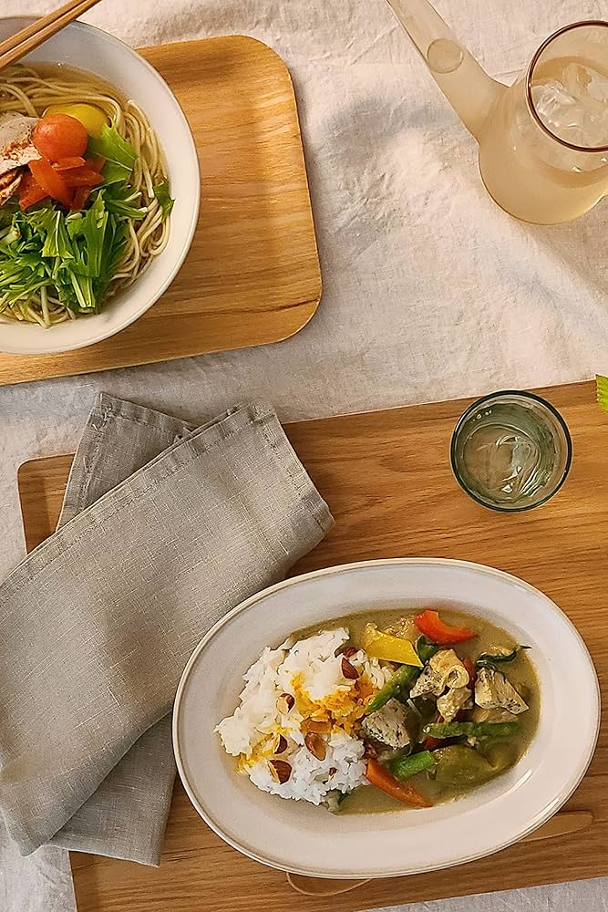 Amazon | 小倉陶器 窯変が美しい カレー皿 パスタ皿 楕円