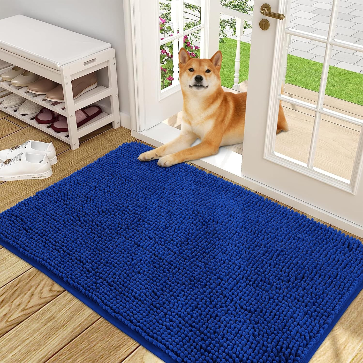 OLANLY Dog Door Mat 48x30 with Absorption