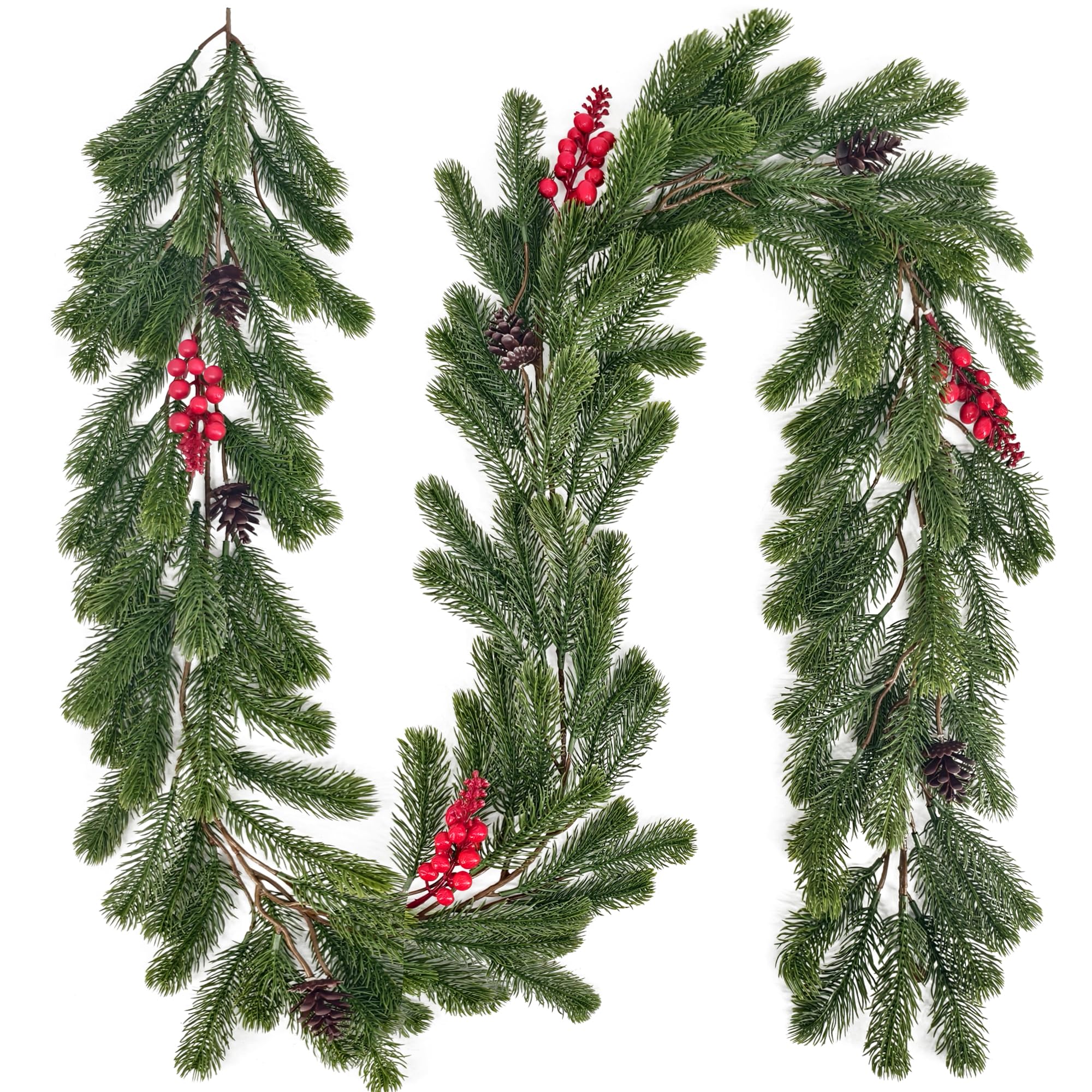 Guirlande sapin artificiel haut de gamme 190 cm moulé par injection vert