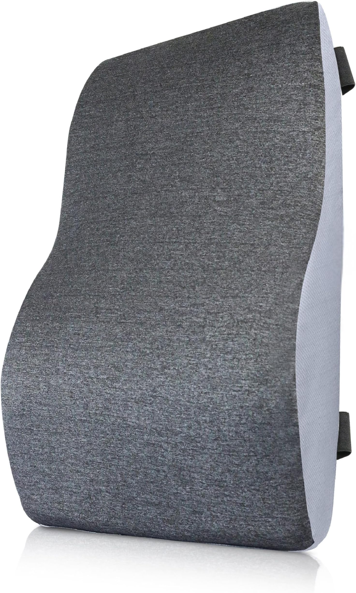 Back Support for Office Chair | 1 Years Warranty | Gel Memory Foam Car Seat Back Support, Orthopedic Lumbar Back Rest for Back Pain Relief - Back Pillow for Sitting (Grey, Large)