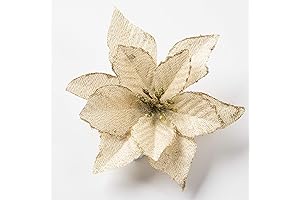 Glittering Christmas Poinsettia Decorations