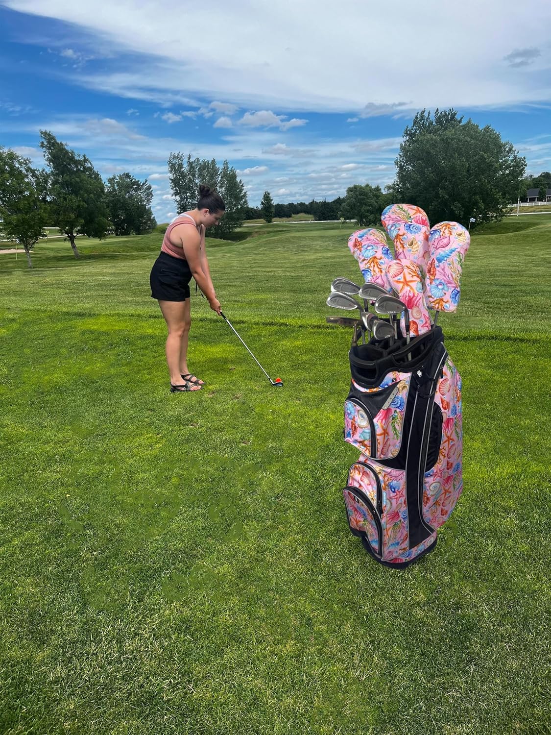 Luxury Women’s Golf Cart Bag – The Signature Series – 14-Way Organizer Top with Integrated Putter Well & Velour-Lined Valuables Pocket