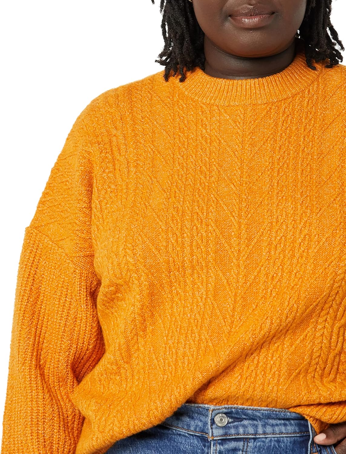 Amazon Essentials Women's Cable Knit Sweater, Soft-Touch Modern Crewneck - Image 5