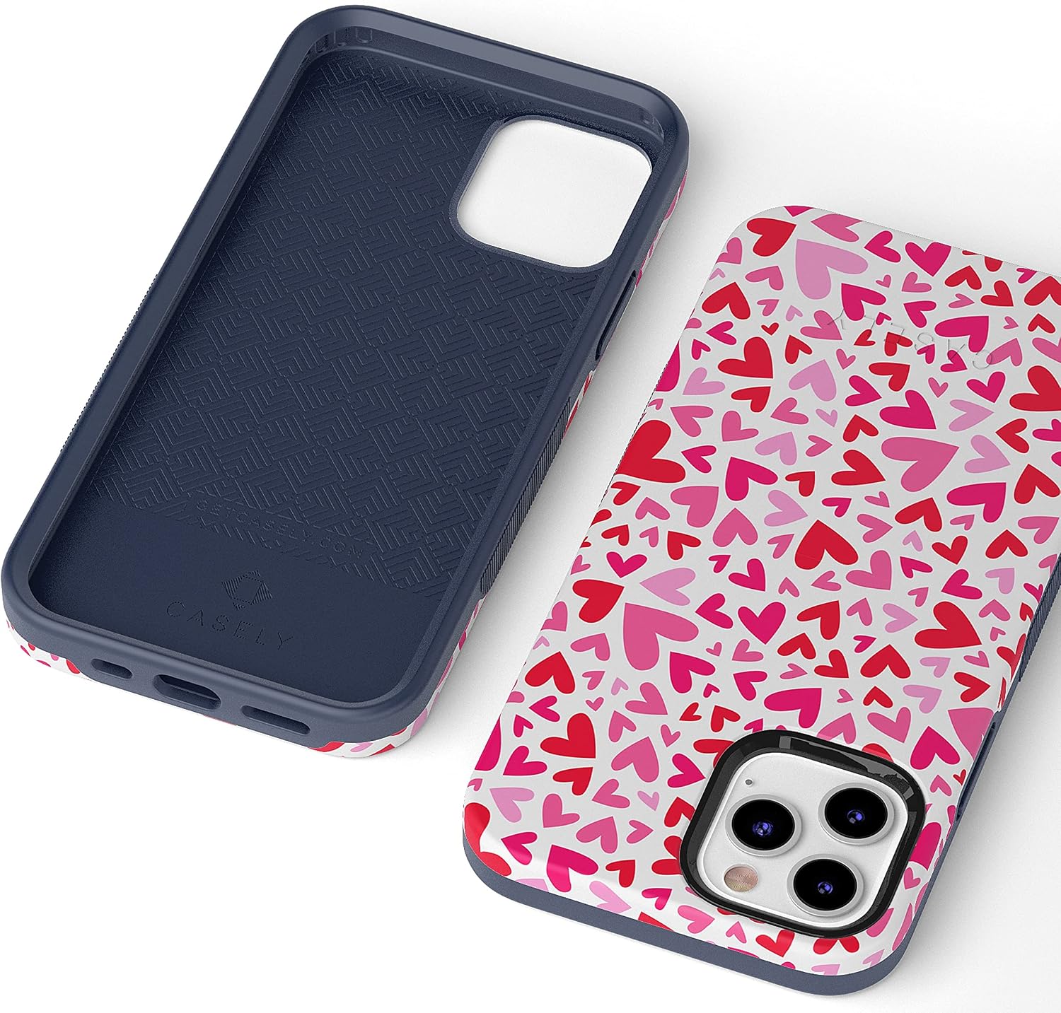 Casely iPhone 12 Pro Max Case | XOXO | Candy Hearts | Bold Protective Design | Compatible with MagSafe