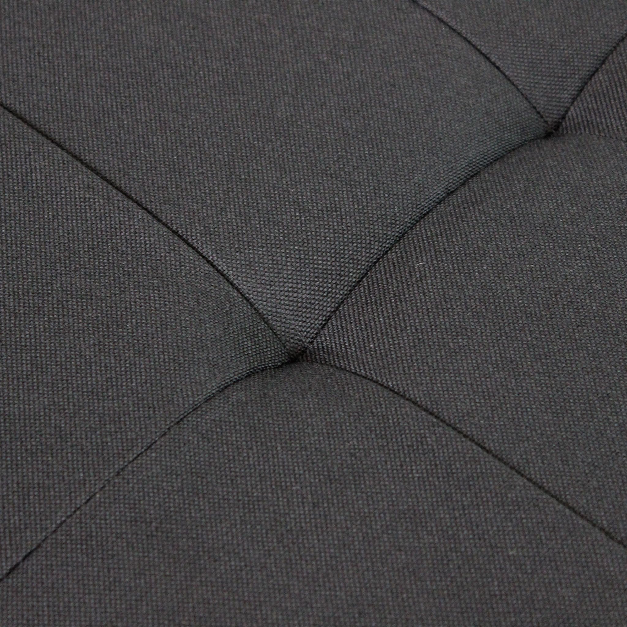milani home - pouf contenitore rettangolare, tessuto, seduta contenitore poggiapiedi, nero, 76 x 38 x 38 cm