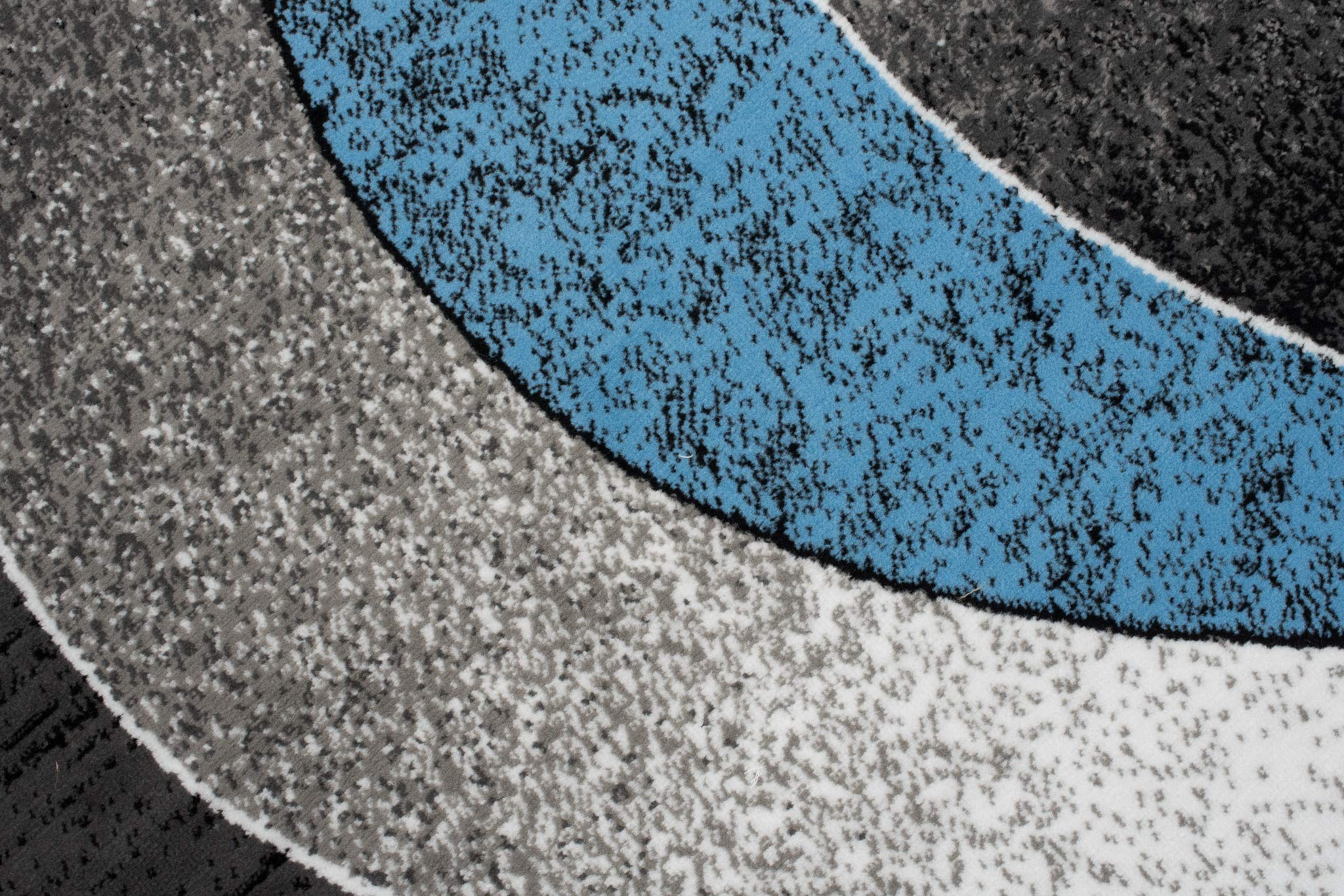 TAPISO Dream Tapis de Salon Chambre Salle à Manger Adulte Bureau Design Moderne Jaune Gris Noir Abstrait Motif Ondes Vagues Poil Court Fin Doux Léger Résistant 250 x 300 cm