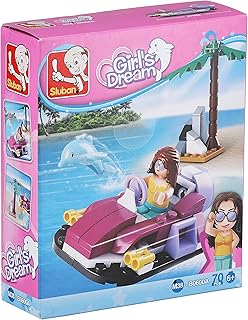 مجموعة بناء جيرلز دريم من قطعة واحدة من سلوبن، 4 أشكال متنوعة مع مجسم صغير لعمر 6+ سنوات، بلاستيك