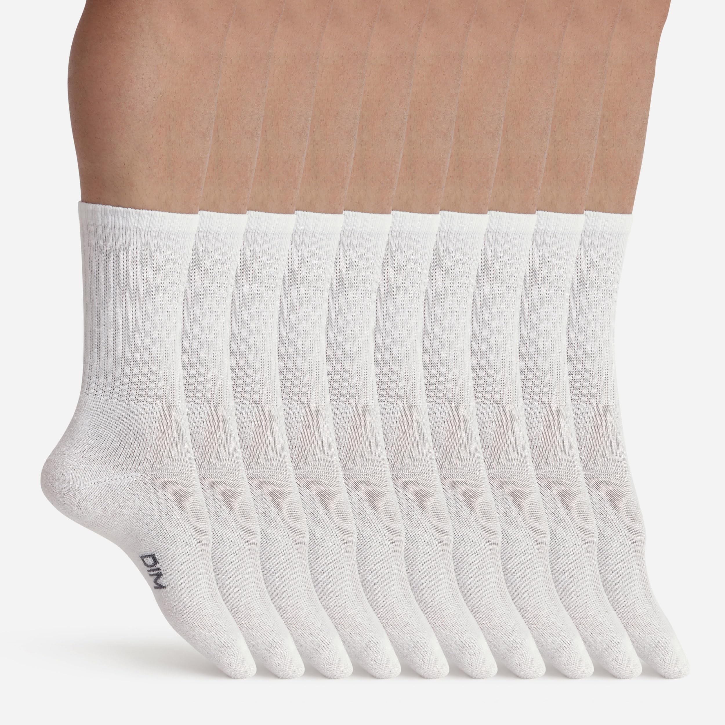 Image secondaire de Lot de 10 Chaussettes Mi-Hautes Sport DIM Ecodim - Confort et Style Blanc 40-45 EU