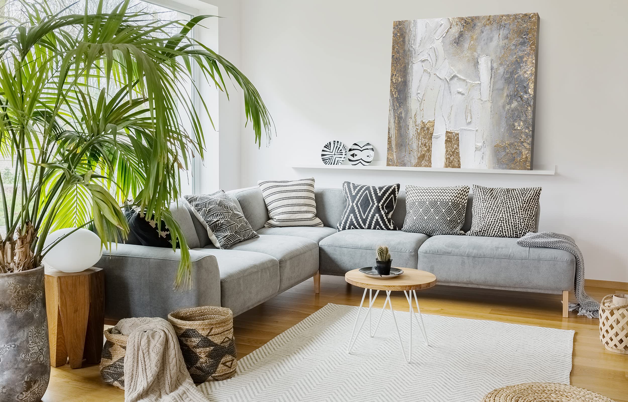 YS Peinture sur toile modern «Fantasi» | Tableau peinture modern pour la décoration intérieure Art Tableau mural peint à la main | Tableau mural à l'huile TRD002 (100×100cm)