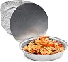 MATANA 9 inch Round Aluminum Pans with Lid 40 Pack Freezer & Oven Safe Tin Foil Tray | Ideal for Pie, Cake, Baking, Cooking, Roasting, Reheating