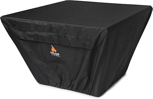 Outland - Mesa de fuego resistente a los rayos UV y al agua, cubierta duradera para mesas cuadradas de 36 pulgadas para fogatas de propano para