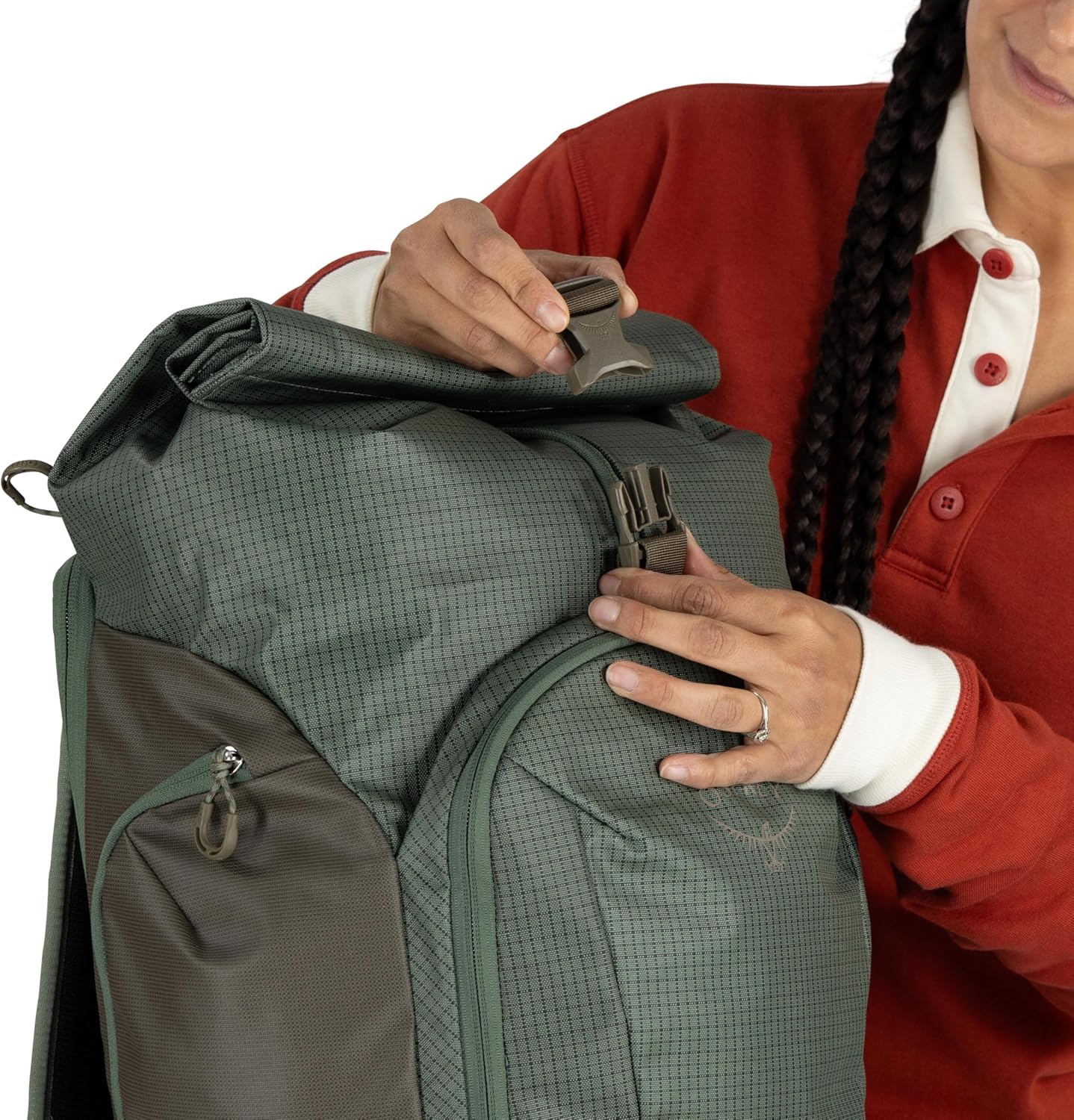 Osprey Transporter Roll Top Commuter Backpack, Pine Leaf