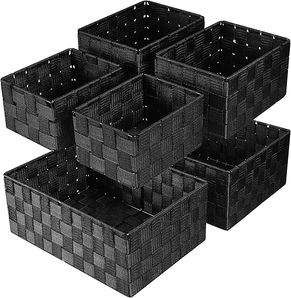 Uvellgift Woven Storage Baskets, Storage Bins, Cube Basket