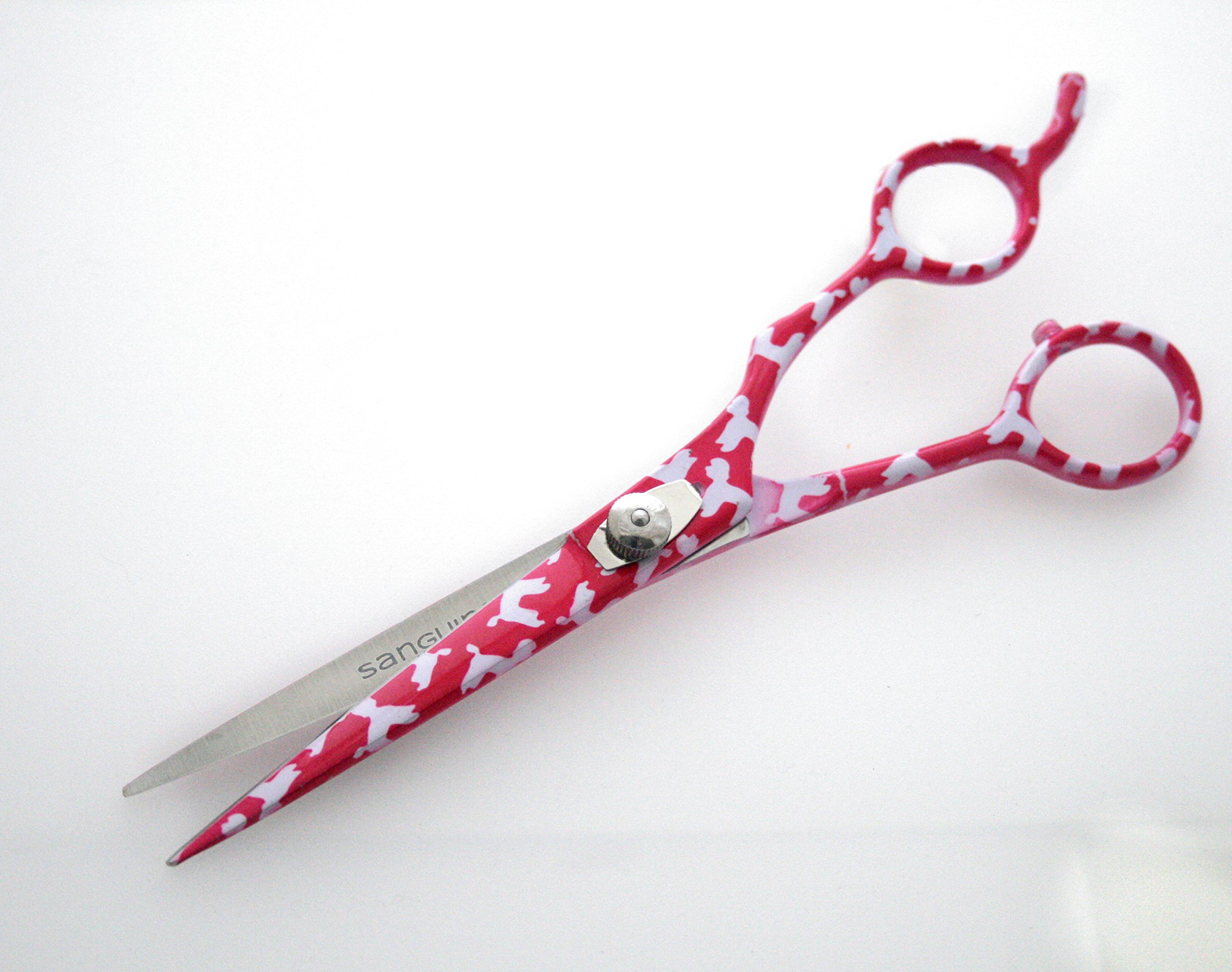 Sanguine Pink Professional Pet Grooming Scissors, Dogs And Cat Hair Cutting Scissors, Groom Your Pet, 6.5 Inch