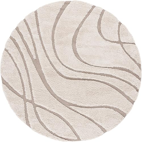 Miniatura 60 de SAFAVIEH Rodeo Drive Collection - Alfombra cuadrada de 4 pies, color dorado, hecha a mano de lana abstracta moderna de mediados de siglo, ideal para