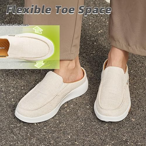 Miniatura 6 de OrthoComfoot Zapatos ortopédicos sin cordones para mujer, cómodas pantuflas con soporte de arco para juanetes, mocasines para fascitis plantar para