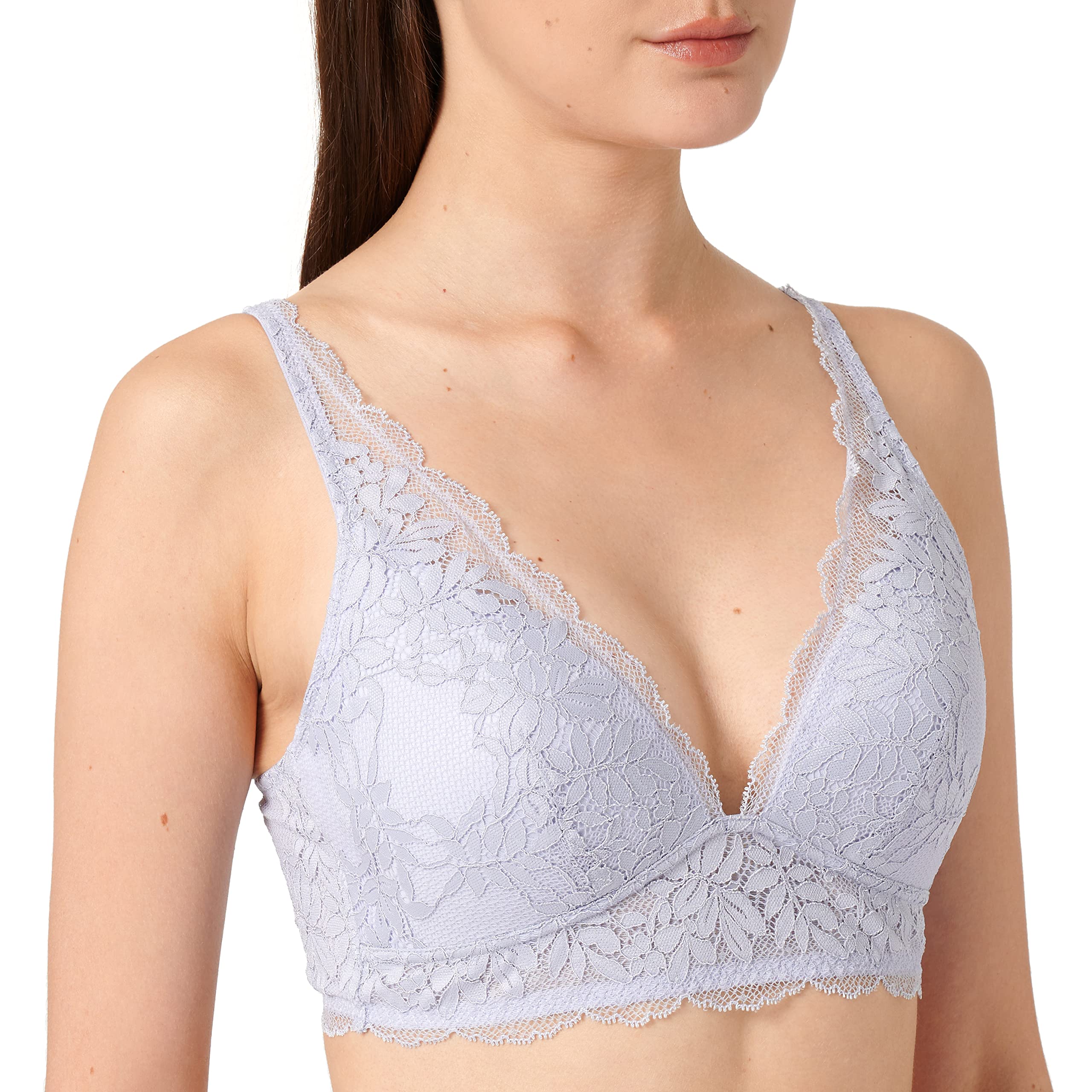 ESPRIT Women's Seasonal Lace RCS Wirl.Push Padded Bra 32C Lavender