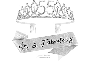 55th Birthday Sash and Tiara: The Perfect Gifts for Women Turning 55