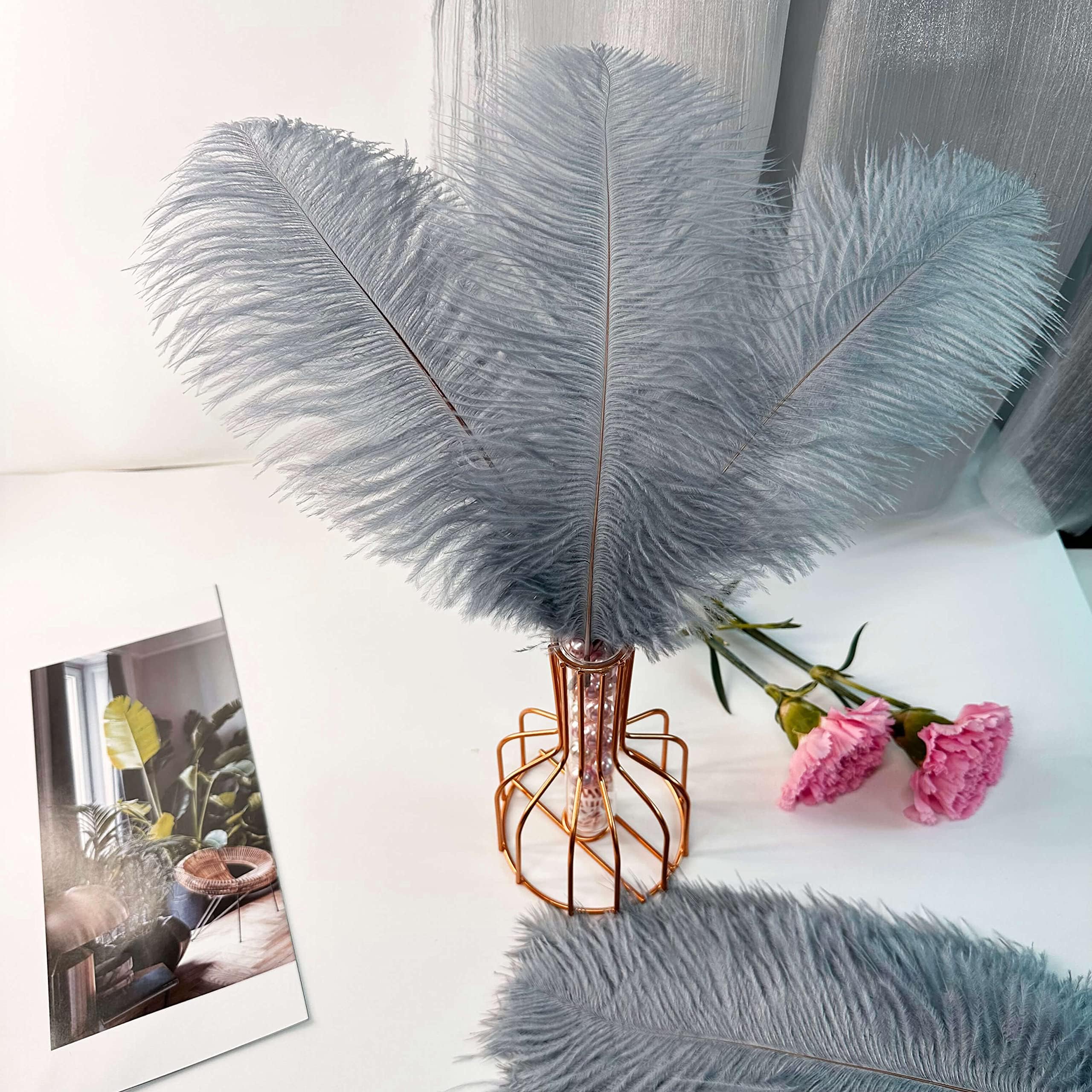 30 Plumes D'autruche Violet Clair - 20-25 Cm - Idéal Pour Mariage, Décoration Maison Et Créations DIY - 8