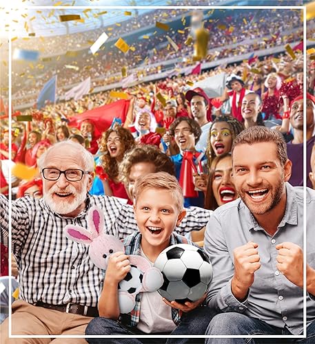 Miniatura 5 de DolliBu Animal de peluche de conejo de oro rosa con pelota de fútbol, conejo suave para abrazar, adorable juguete de peluche de oveja para jugar,