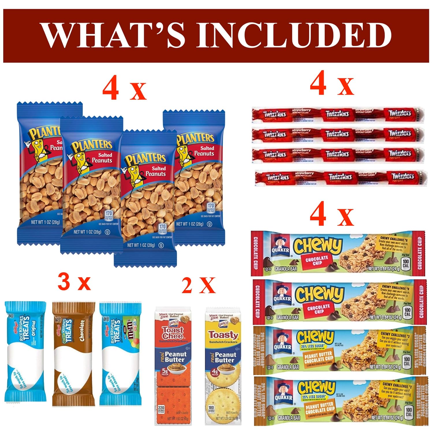 Ultimate Snacks Care Package - (50 count) Bulk Variety Sampler, Chips, Cookies, Bars, Candies, Nuts Gift Box, Great For HALLOWEEN, Christmas, Thanks Giving, Office Meetings , Friends & Family, Military, College Students (50)