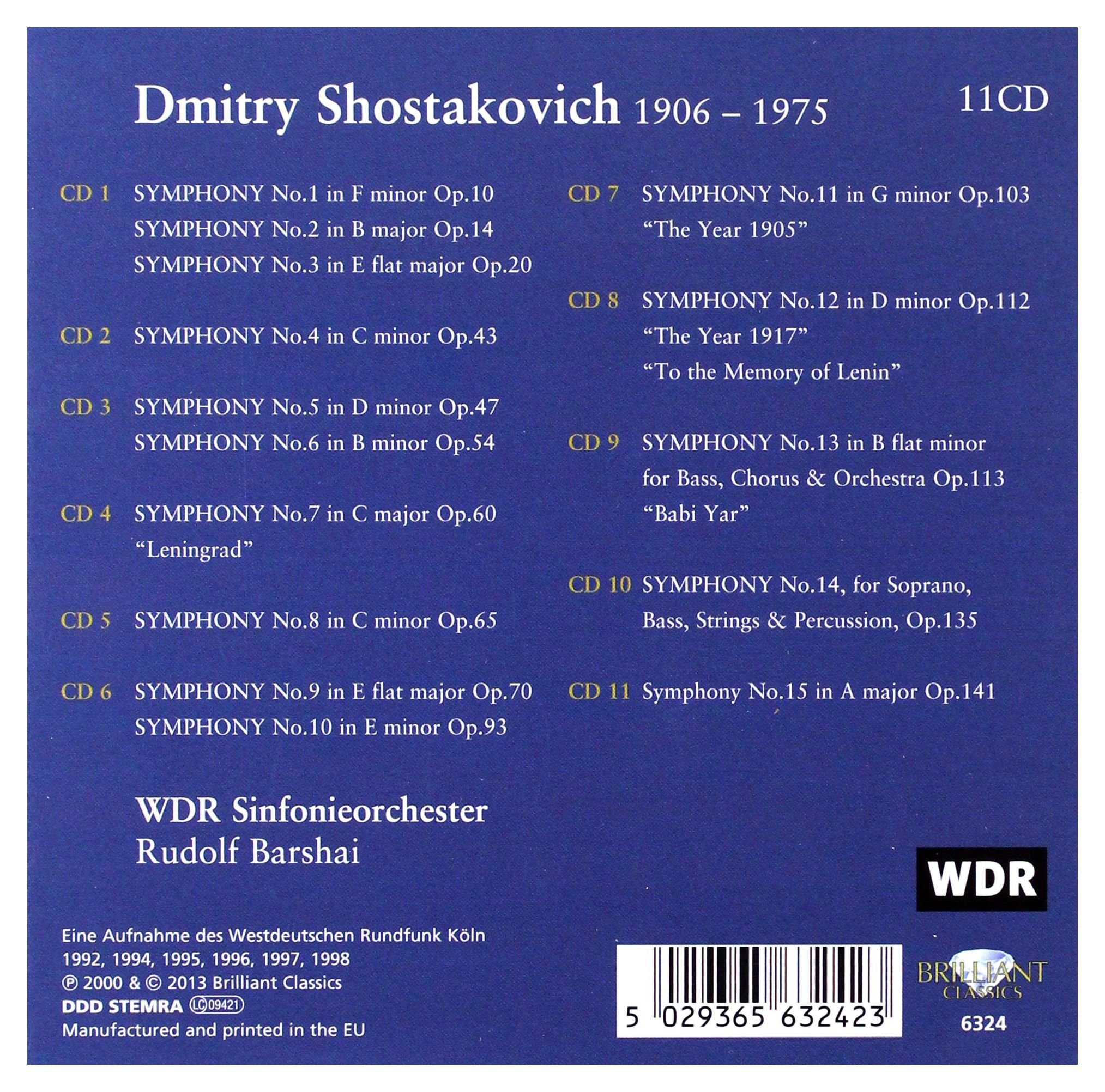 Chostakovitch : Intégrale des symphonies
