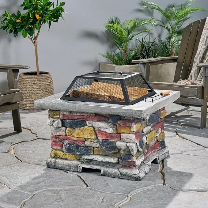 Mesa Brasero Exterior 29 Pulgadas MGO Piedra Gris miniatura 4