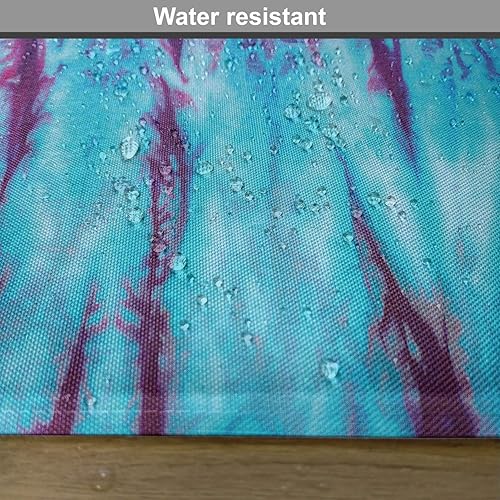 Miniatura 6 de Ambesonne Ethnic Place Mats - Juego de 4 manteles individuales de tela lavable para mesa de comedor, tamaño estándar, color rosa y azul