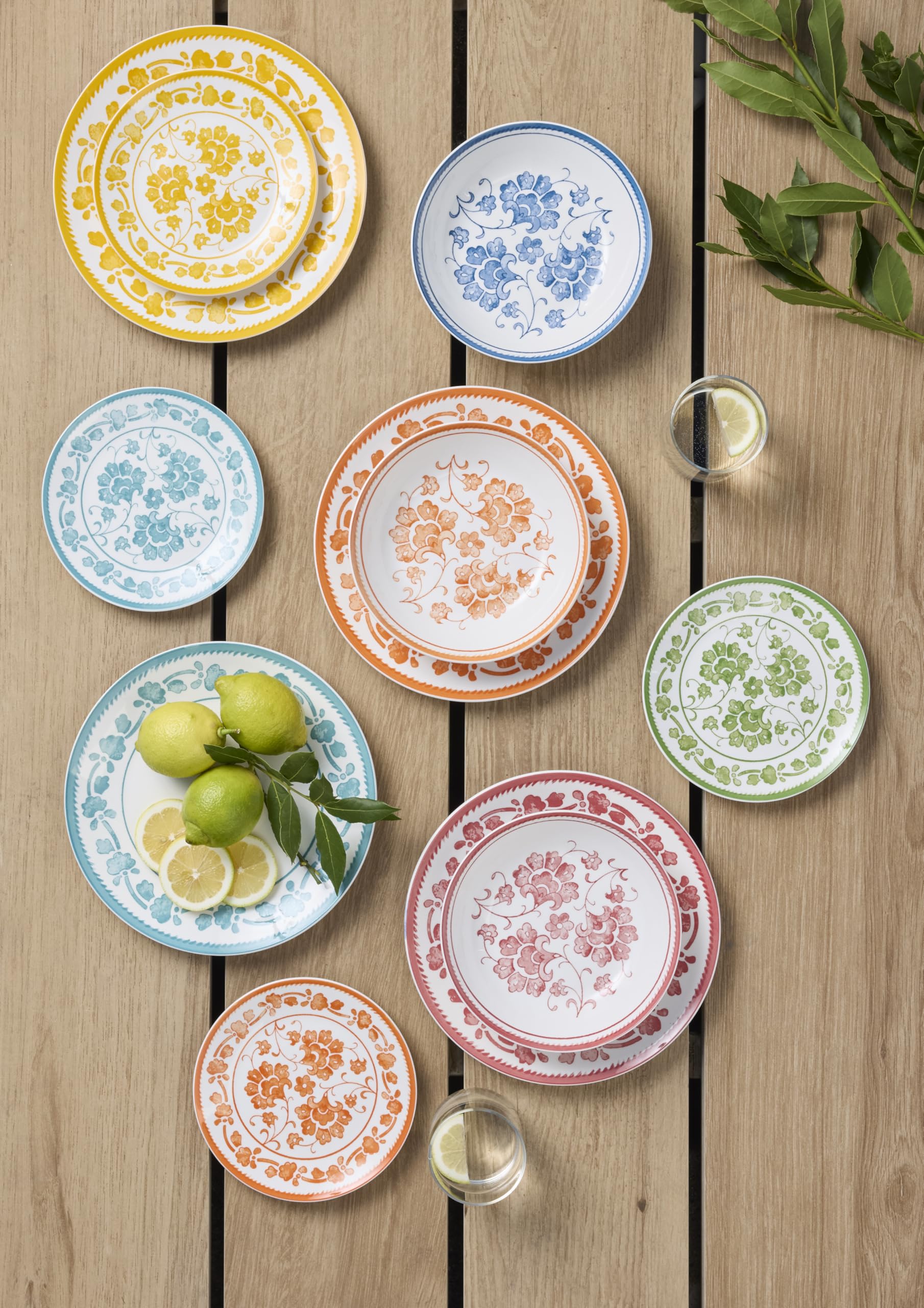 Tognana Sintra, servicio de platos para 6 personas 18 piezas, porcelana, multicolor