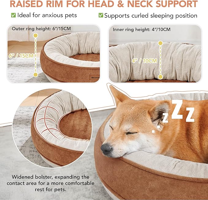 Cama Redonda Perro Mediana 61cm Lavable Antideslizante miniatura 4