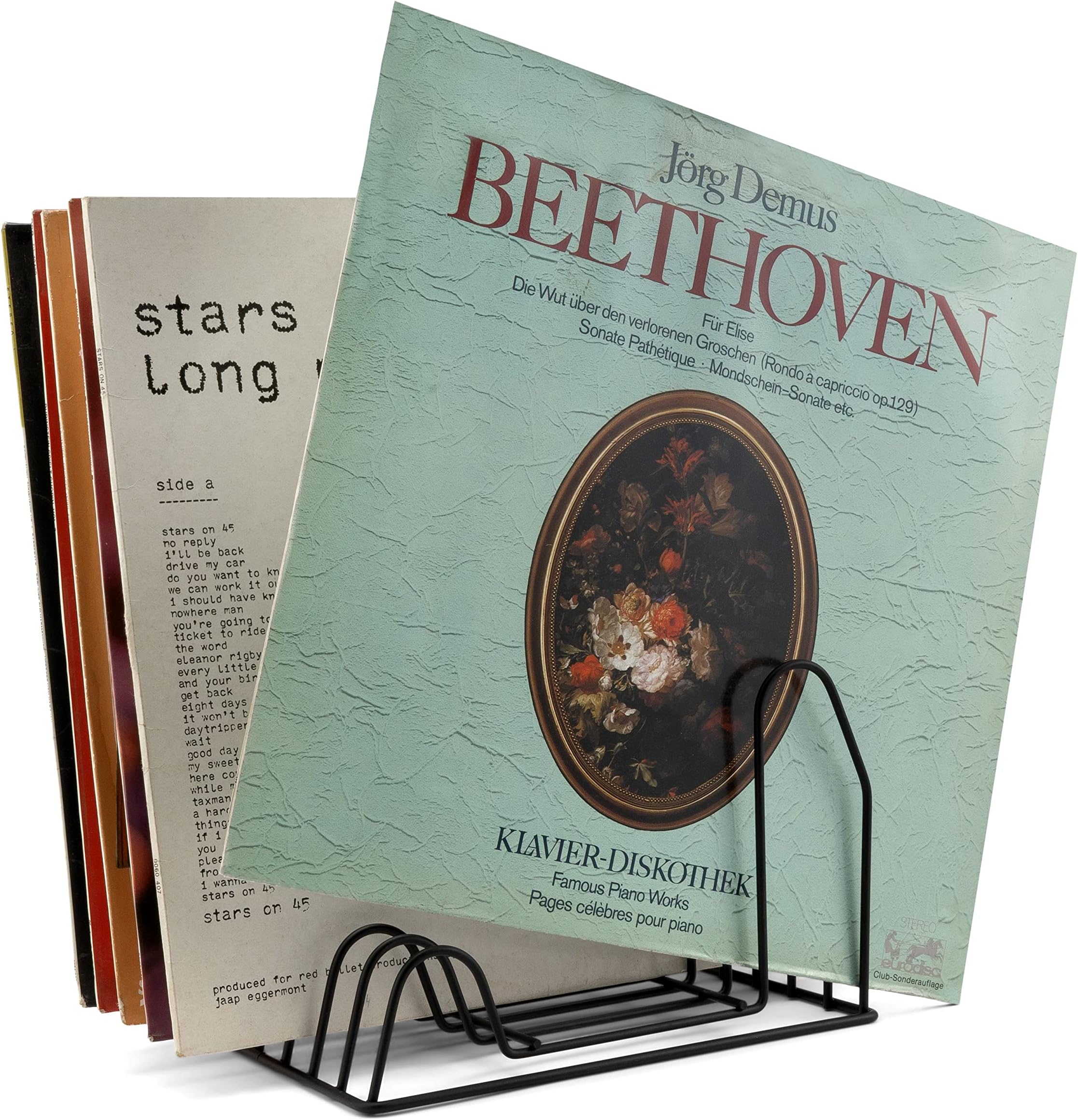 JUJOYBD Vinyl Schallplattenständer - Aufbewahrung Für 70+ LPs, CDs & Magazine