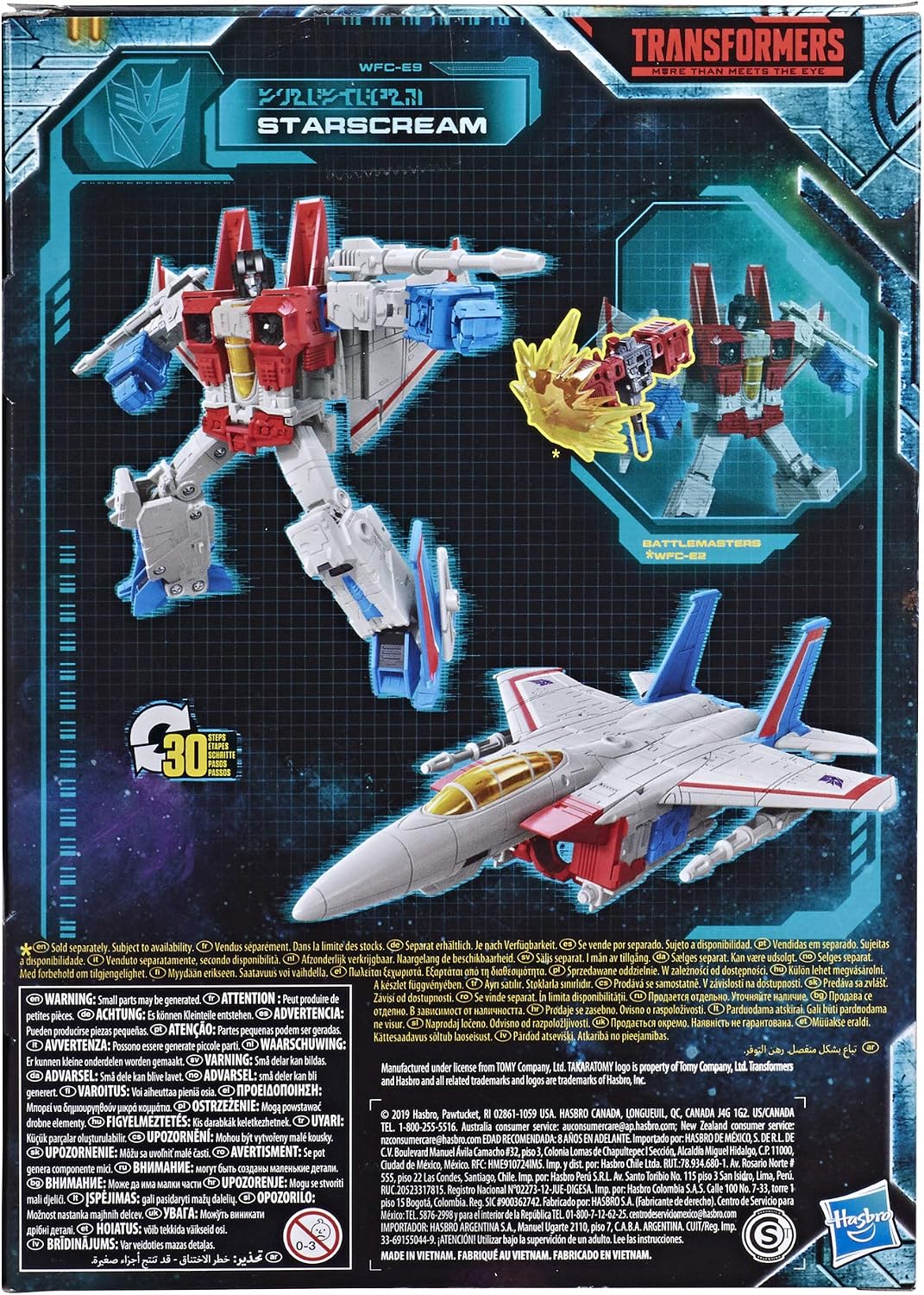 Transformers Toys Generations War for Cybertron: Earthrise Voyager WFC-E9 Starscream Action Figure - Kids Ages 8 and Up, 7-inch